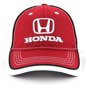 Honda Logo Embroidered Baseball Hat Red White